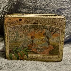 Vintage Celestial Seasonings "Almond Sunset" Herb Tea Tin